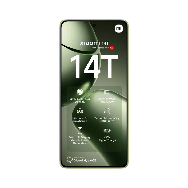 Écran du Xiaomi 14T vert — remplacement vitre et dalle originale par iTelier Lyon, réparation rapide avec garantie 1 an, devis gratuit et service en boutique ou par correspondance.