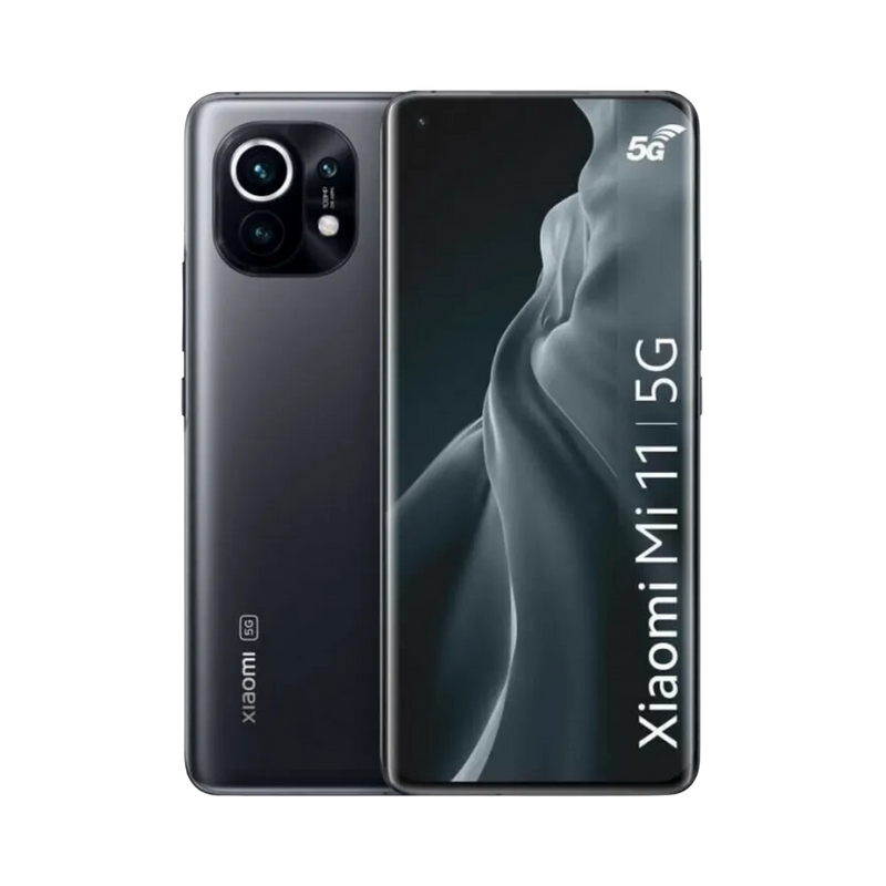 Xiaomi Mi 11 5G en vue avant et arrière — réparation écran, vitre arrière et batterie par iTelier Lyon, diagnostic offert, pièces d’origine garanties 1 an, service express et envoi national.