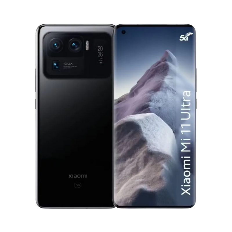 Xiaomi Mi 11 Ultra en vue avant et arrière — réparation écran, vitre arrière et batterie par iTelier Lyon, diagnostic offert, pièces d’origine garanties 1 an, service express et envoi national.
