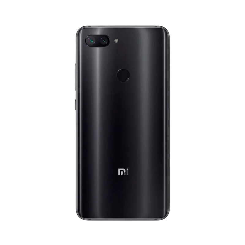 Dos du Xiaomi Mi 8 Lite noir avec double caméra horizontale — réparation module photo, lentille et vitre arrière par iTelier Lyon, techniciens certifiés, diagnostic offert et pièces garanties 12 mois.