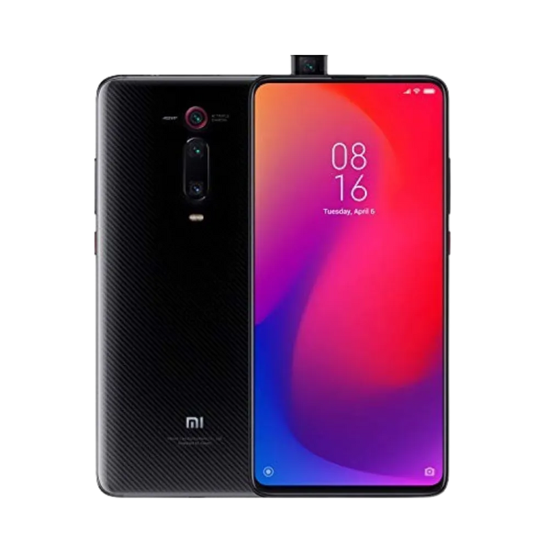 Xiaomi Mi 9T Pro en vue avant et arrière avec caméra pop-up — réparation écran, vitre arrière et batterie par iTelier Lyon, diagnostic gratuit, pièces d’origine garanties 1 an, service express et envoi national.