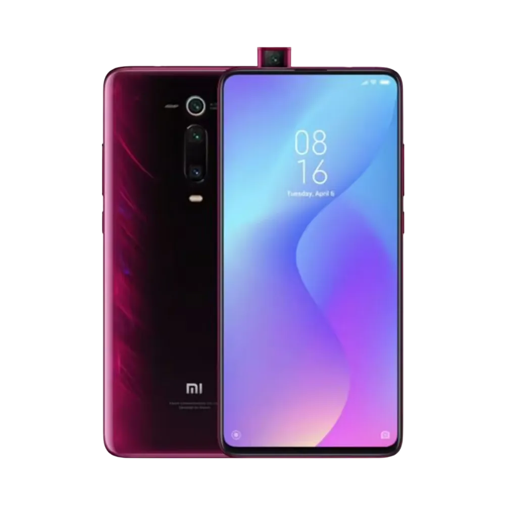 Xiaomi Mi 9T en vue avant et arrière avec caméra pop-up — réparation écran, vitre arrière et batterie par iTelier Lyon, diagnostic gratuit, pièces d’origine garanties 1 an, service express et envoi national.