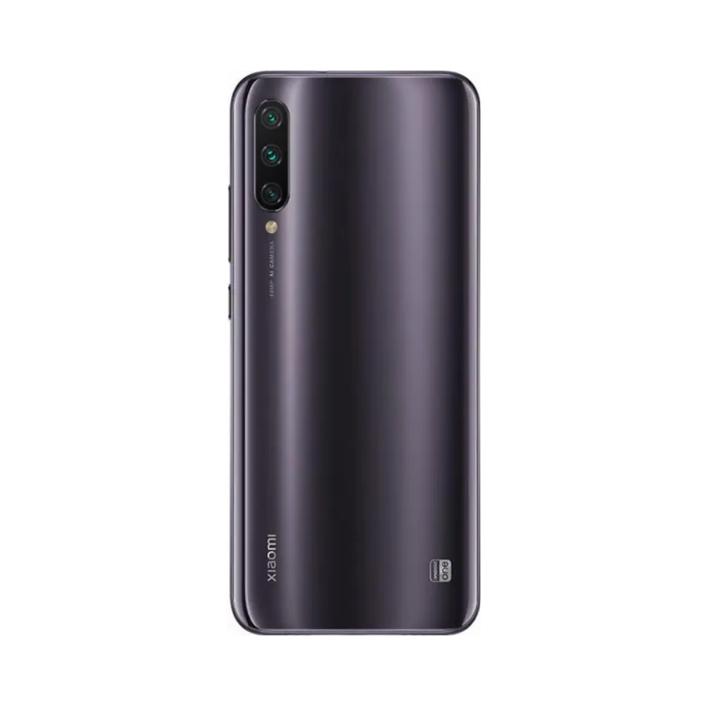 Dos du Xiaomi Mi A3 gris avec triple module photo vertical — réparation lentille caméra, remplacement vitre arrière et maintenance batterie par iTelier Lyon, techniciens certifiés, service rapide, fiable et écologique.