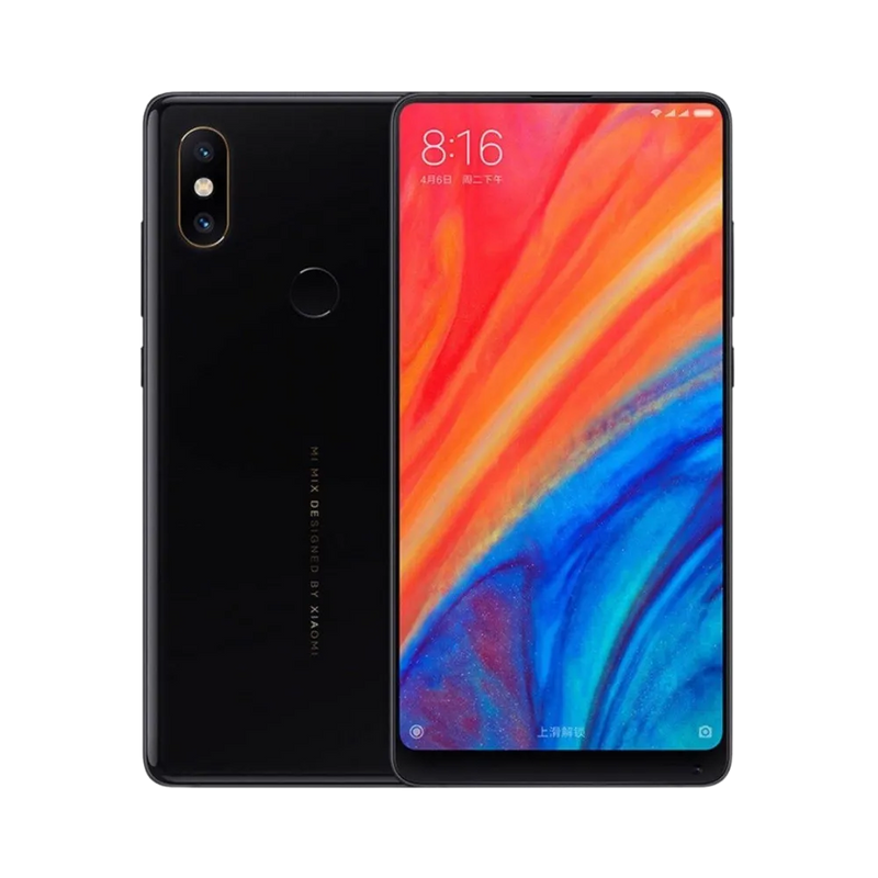 Xiaomi Mi Mix 2S noir en vue avant et arrière — réparation écran LCD Full HD, remplacement vitre cassée et changement batterie par iTelier Lyon, devis gratuit, réparation rapide garantie en boutique ou envoi sécurisé partout en France.
