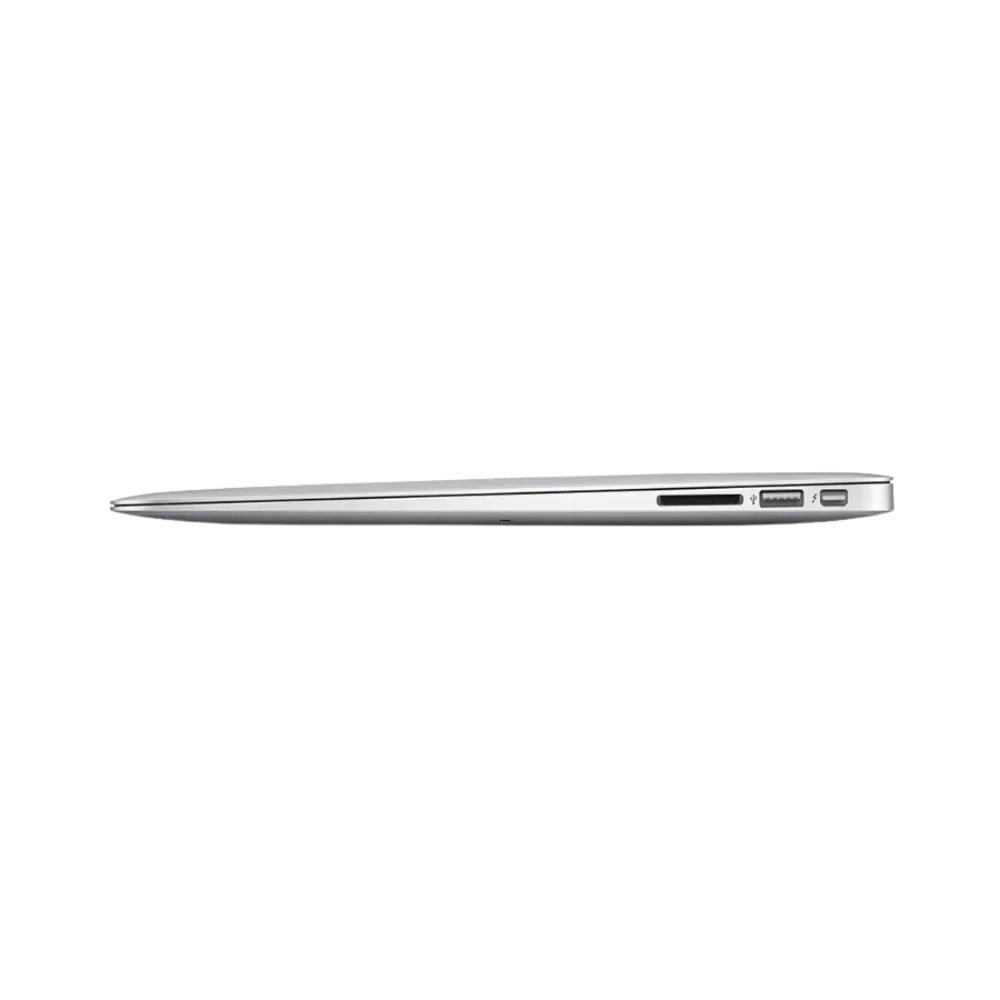 Vue profil droit du MacBook Air 11" 2014 – Réparation batterie ou composants internes chez iTelier Lyon. Service fiable et rapide, diagnostic offert. Disponible à Lyon 6, Vénissieux, Clermont-Ferrand, Perpignan, Toulon, Reims et plus.