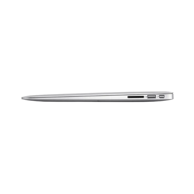 Vue profil droit du MacBook Air 11" 2014 – Réparation batterie ou composants internes chez iTelier Lyon. Service fiable et rapide, diagnostic offert. Disponible à Lyon 6, Vénissieux, Clermont-Ferrand, Perpignan, Toulon, Reims et plus.