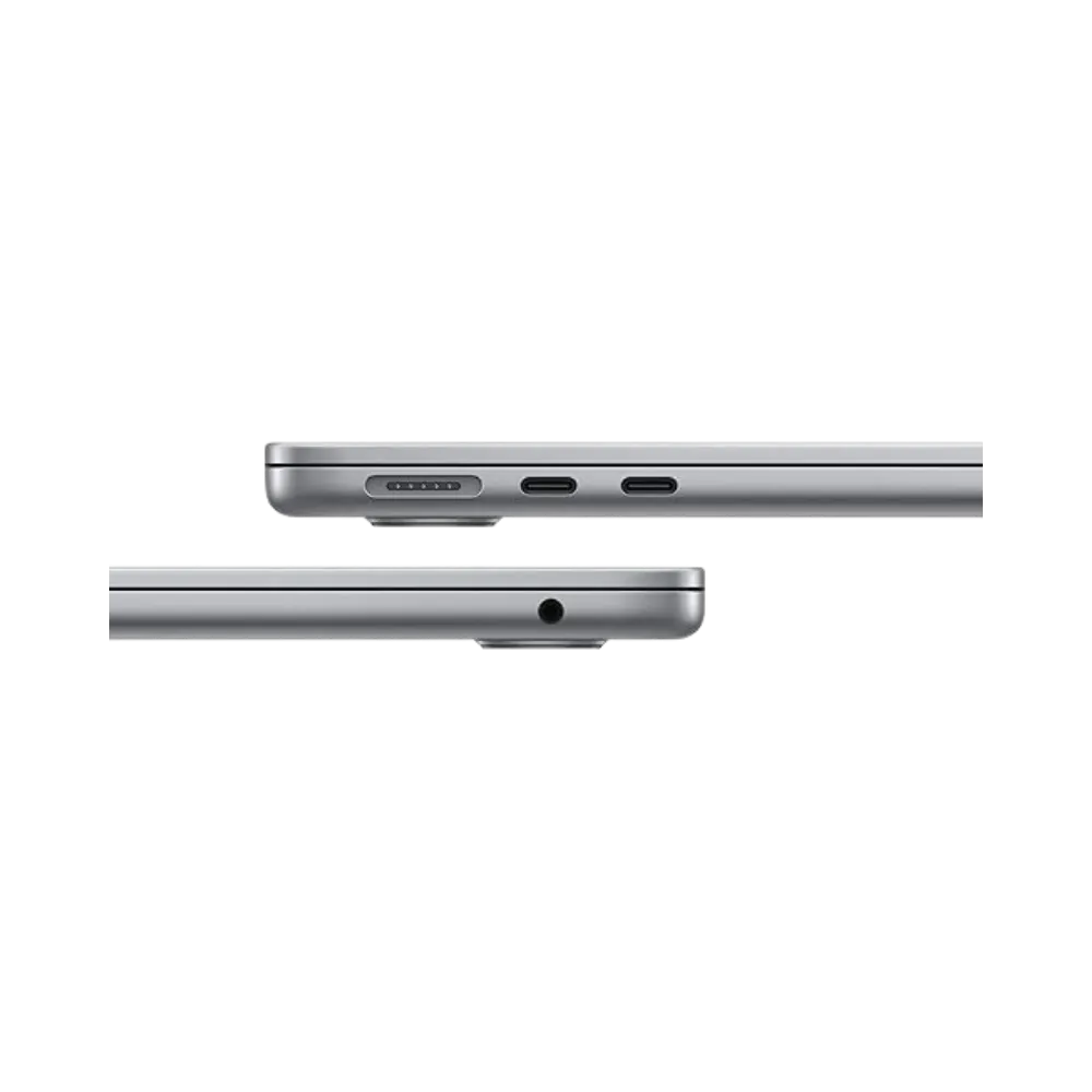 Vue de profil du MacBook Air 13" 2024 – Réparation coque ou composants internes chez iTelier Lyon. Service fiable et rapide, diagnostic offert. Disponible à Lyon 6, Vénissieux, Clermont-Ferrand, Perpignan, Toulon, Reims et plus.
