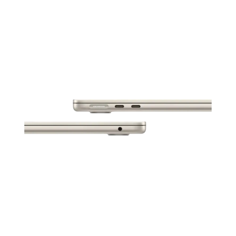 Vue de profil du MacBook Air 15" 2023 – Réparation coque ou composants internes chez iTelier Lyon. Service fiable et rapide, diagnostic offert. Disponible à Lyon 6, Vénissieux, Clermont-Ferrand, Perpignan, Toulon, Reims et plus.