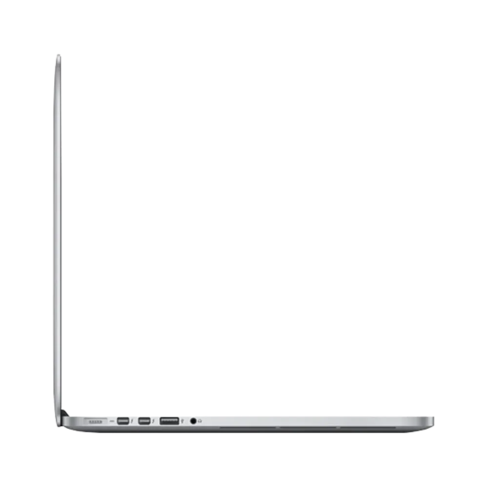 Vue profil MacBook Pro 13" 2013 – Réparation écran Retina, batterie et composants internes par iTelier Lyon. Intervention rapide en boutique ou par correspondance, pièces garanties et diagnostic offert.