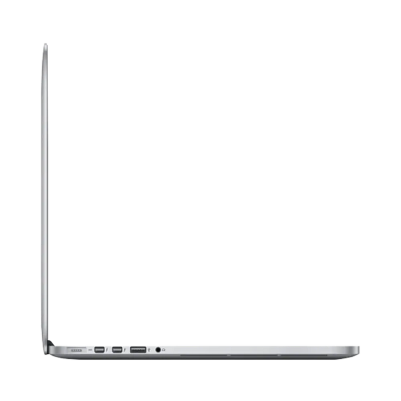 Vue profil MacBook Pro 15" 2013 – Réparation connecteurs, écran ou batterie avec iTelier Lyon. Diagnostic offert, garantie 1 an et service par correspondance depuis toutes les grandes villes françaises.