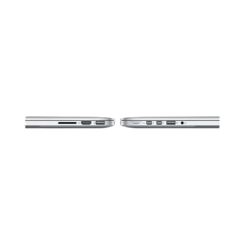 Vue profil MacBook Pro 15" 2014 – Réparation ports USB, batterie ou écran chez iTelier Lyon. Service express avec devis gratuit et garantie 1 an. Intervention à Lyon et expédition depuis Nice, Toulon, Dijon ou Clermont-Ferrand.