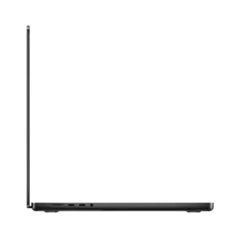 Vue de profil du MacBook Pro 16" 2023 – Réparation coque ou composants internes chez iTelier Lyon. Service fiable et rapide, diagnostic offert. Disponible à Lyon 6, Vénissieux, Clermont-Ferrand, Perpignan, Toulon, Reims et plus.