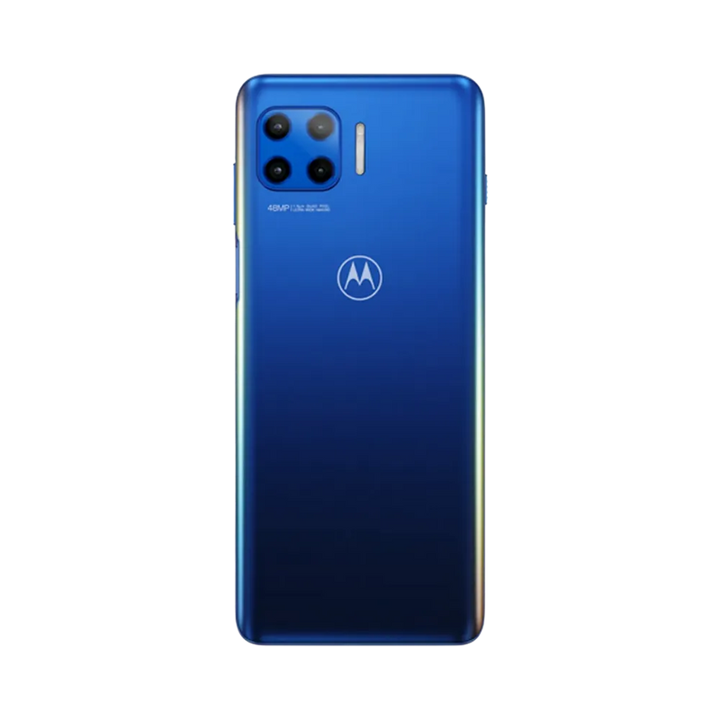 Remplacement vitre arrière Motorola G 5G Plus à Lyon – iTelier. Vue arrière avec quadruple caméra, parfaite pour illustrer la réparation du dos fissuré, rayé ou châssis endommagé. Diagnostic offert, pièces garanties et service expert.