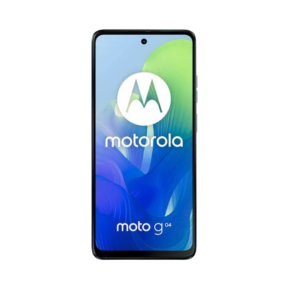 Diagnostic Motorola G04 à Lyon – iTelier : photo avec écran allumé, parfaite pour illustrer les réparations liées aux défauts d’affichage, écran noir ou anomalies visuelles. Réparation rapide avec garantie 1 an, dépôt boutique ou envoi postal.