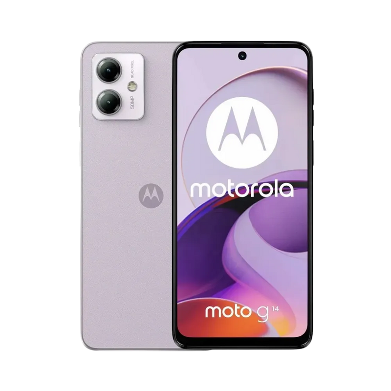 Réparation Motorola G14 à Lyon – iTelier : vue avant avec écran éteint, idéale pour illustrer le remplacement d’écran fissuré ou tactile défectueux. Diagnostic gratuit, pièces garanties et réparation express en boutique Lyon 6 ou par envoi national.