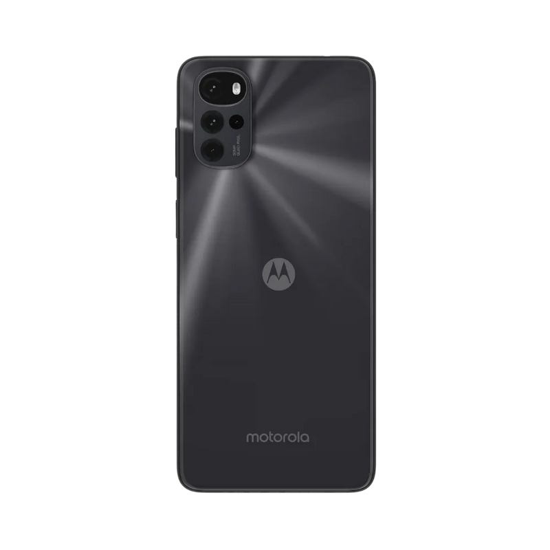 Motorola G22 – vue arrière. iTelier Lyon : remplacement vitre arrière fissurée, cadre/châssis abîmé, lentille de caméra. Diagnostic offert, pièces garanties, intervention rapide à Lyon 6 ou par correspondance.