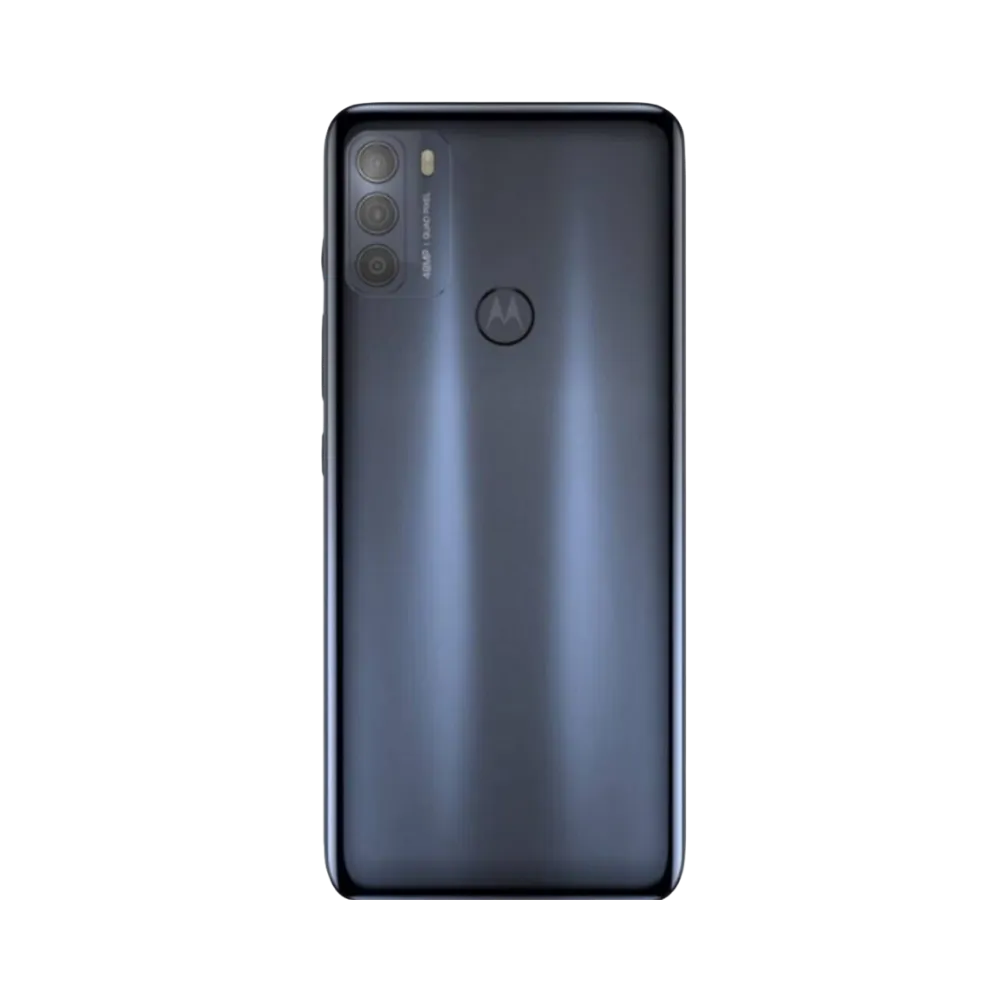 Remplacement vitre arrière Motorola G50 à Lyon – iTelier. Vue complète du dos avec caméra, idéal en cas de vitre cassée ou châssis abîmé. Diagnostic offert, pièces garanties et réparation en boutique ou par colis.