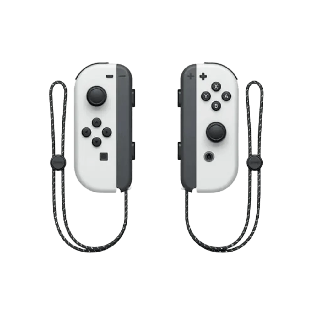 Joy-Con blancs Nintendo Switch OLED – Réparation batterie, joystick ou boutons Joy-Con garantie 1 an chez iTelier, expédition depuis toute la France.