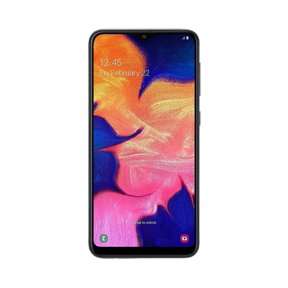 Écran complet Samsung Galaxy A10 affichant interface Android colorée – remplacement écran fissuré ou tactile endommagé par iTelier Lyon – réparation rapide, pièces d’origine garanties 1 an, envoi national sécurisé.
