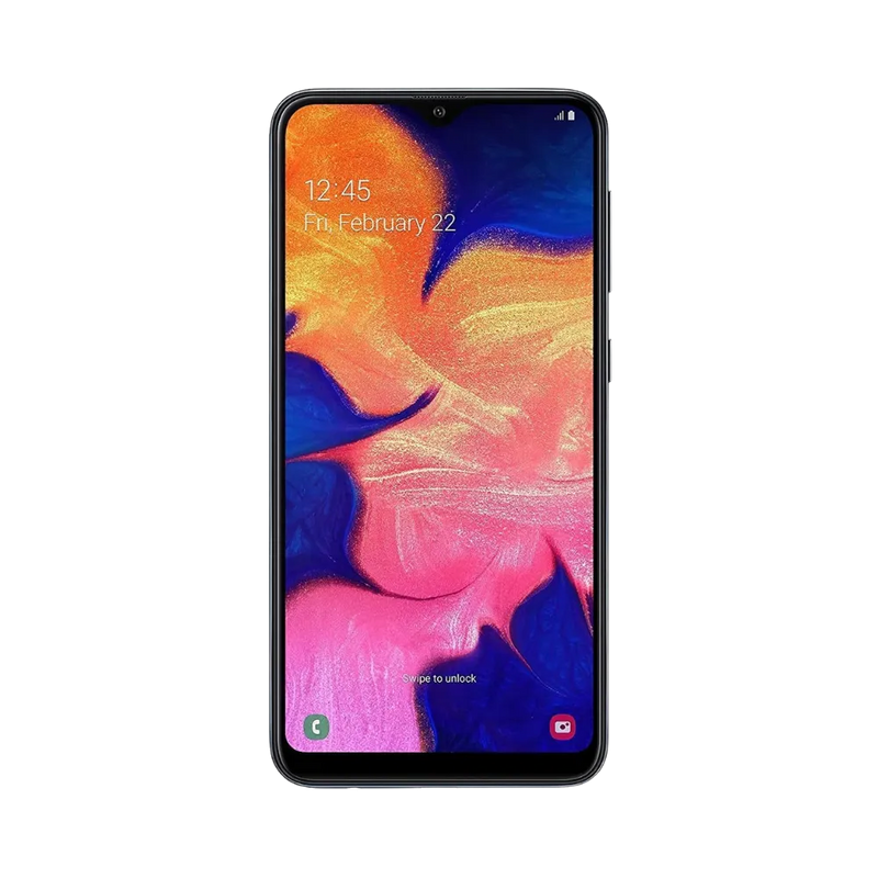 Écran complet Samsung Galaxy A10 affichant interface Android colorée – remplacement écran fissuré ou tactile endommagé par iTelier Lyon – réparation rapide, pièces d’origine garanties 1 an, envoi national sécurisé.