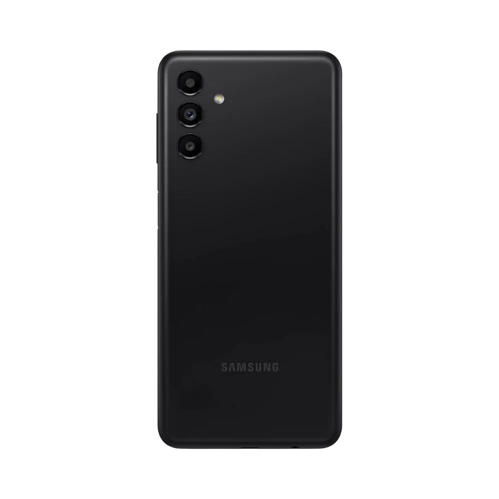 Dos noir Samsung Galaxy A13 5G avec double caméra verticale – réparation vitre arrière cassée, changement batterie et restauration esthétique par iTelier Lyon – expertise locale, diagnostic offert, service garanti 1 an.