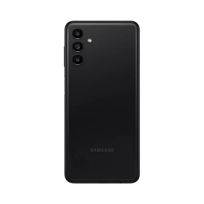 Dos noir Samsung Galaxy A13 5G avec double caméra verticale – réparation vitre arrière cassée, changement batterie et restauration esthétique par iTelier Lyon – expertise locale, diagnostic offert, service garanti 1 an.