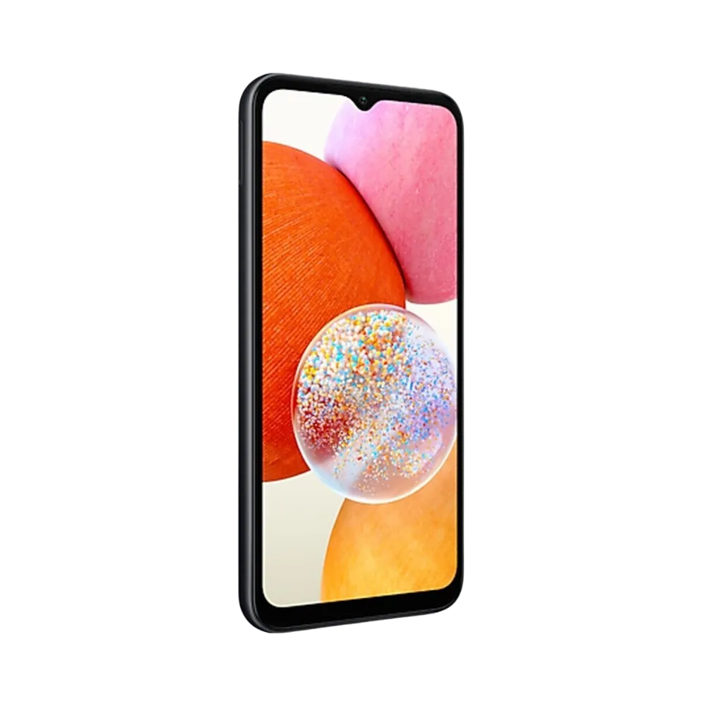 Écran complet Samsung Galaxy A14 4G affichant interface Android colorée – remplacement écran fissuré ou tactile défectueux par iTelier Lyon – réparation rapide, pièces d’origine garanties 1 an, envoi national sécurisé.