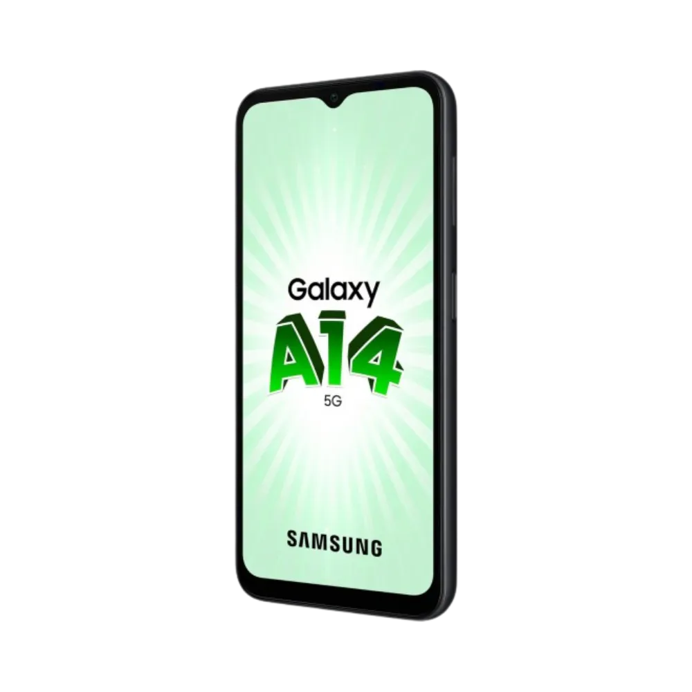 Écran complet Samsung Galaxy A14 5G affichant interface Android – remplacement écran fissuré ou tactile défectueux par iTelier Lyon – réparation rapide, pièces d’origine garanties 1 an, envoi national sécurisé.