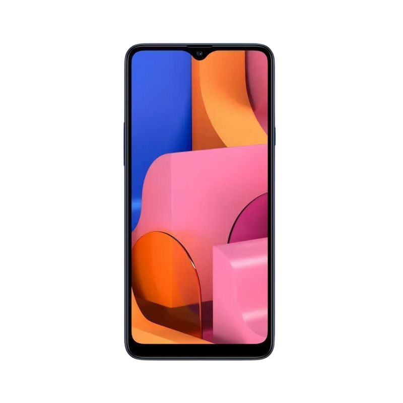 Écran complet Samsung Galaxy A20s affichant interface Android colorée – remplacement écran fissuré ou tactile défectueux par iTelier Lyon – réparation rapide, pièces d’origine garanties 1 an, envoi national sécurisé.