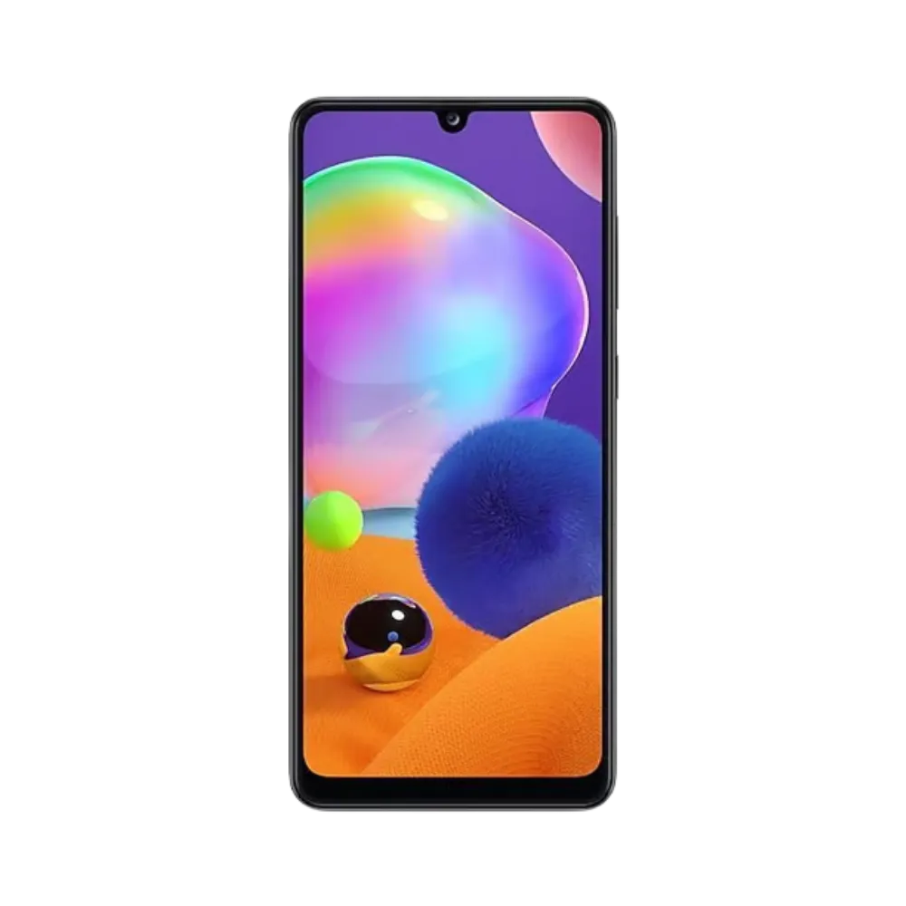 Écran complet Samsung Galaxy A31 affichant interface Android colorée – remplacement écran cassé ou tactile défectueux par iTelier Lyon – réparation express, pièces d’origine garanties 1 an, envoi national sécurisé.
