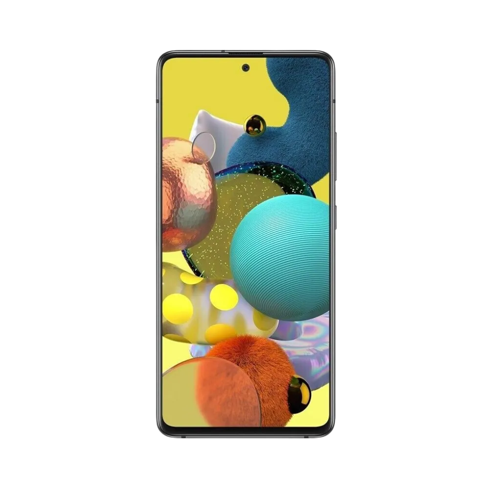 Écran complet Samsung Galaxy A51 5G affichant interface colorée – remplacement écran fissuré ou tactile défectueux chez iTelier Lyon – pièces originales garanties 1 an, réparation express, envoi sécurisé.