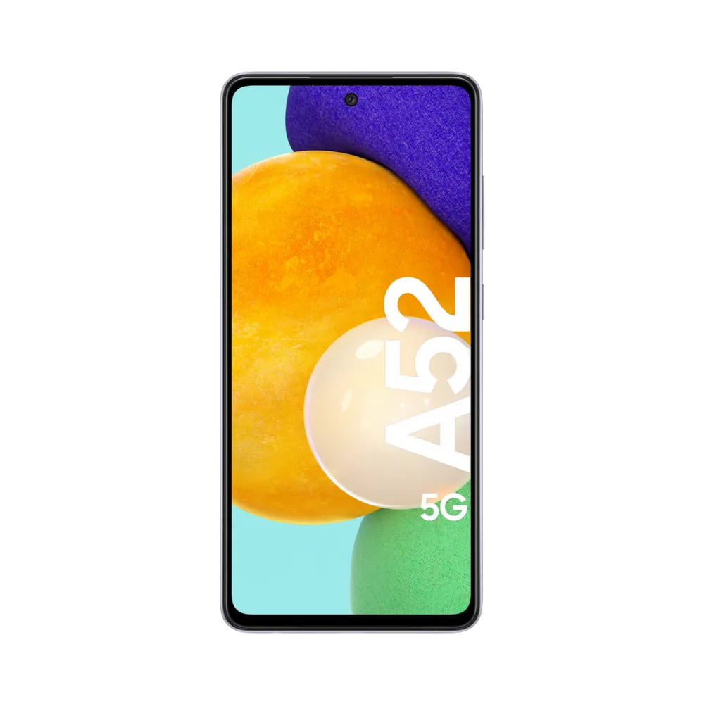 Écran complet Samsung Galaxy A52 affichant interface colorée – remplacement écran fissuré ou tactile défectueux par iTelier Lyon – pièces d’origine garanties 1 an, réparation rapide, envoi sécurisé France entière.