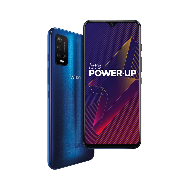 Wiko Power U20 bleu vu de face et dos, réparation écran et batterie chez iTelier Lyon avec pièces d’origine garanties, service rapide et envoi sécurisé France entière.