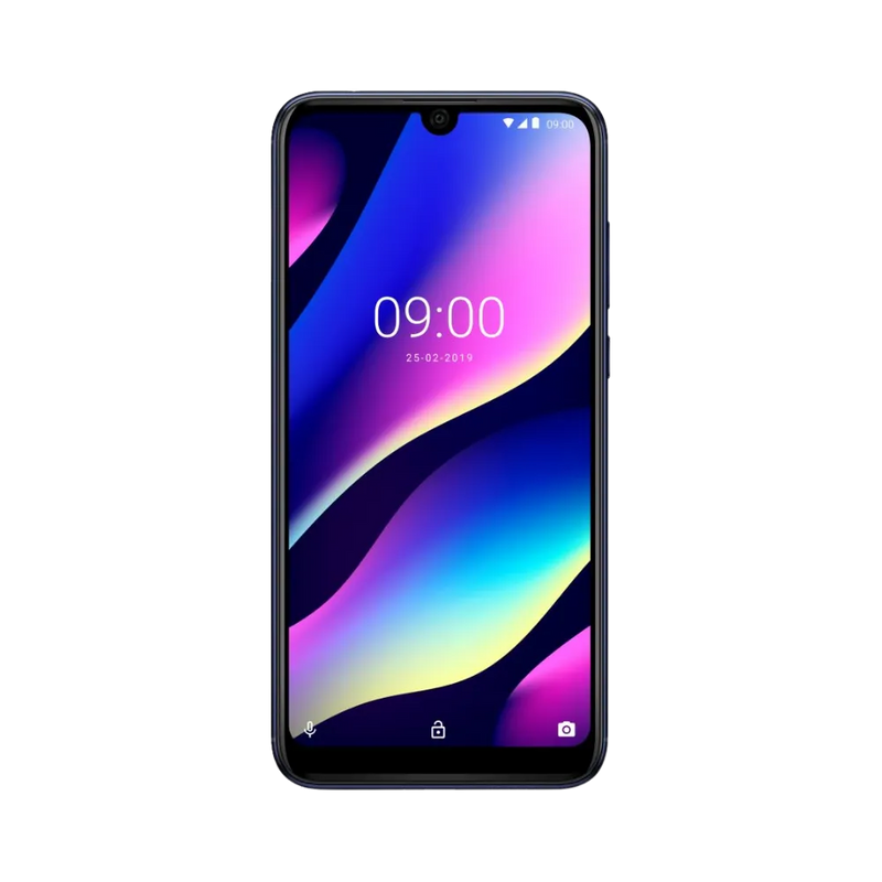 Vue avant du Wiko View 3 bleu, remplacement écran original et diagnostic gratuit chez iTelier Lyon, réparation express avec garantie un an.