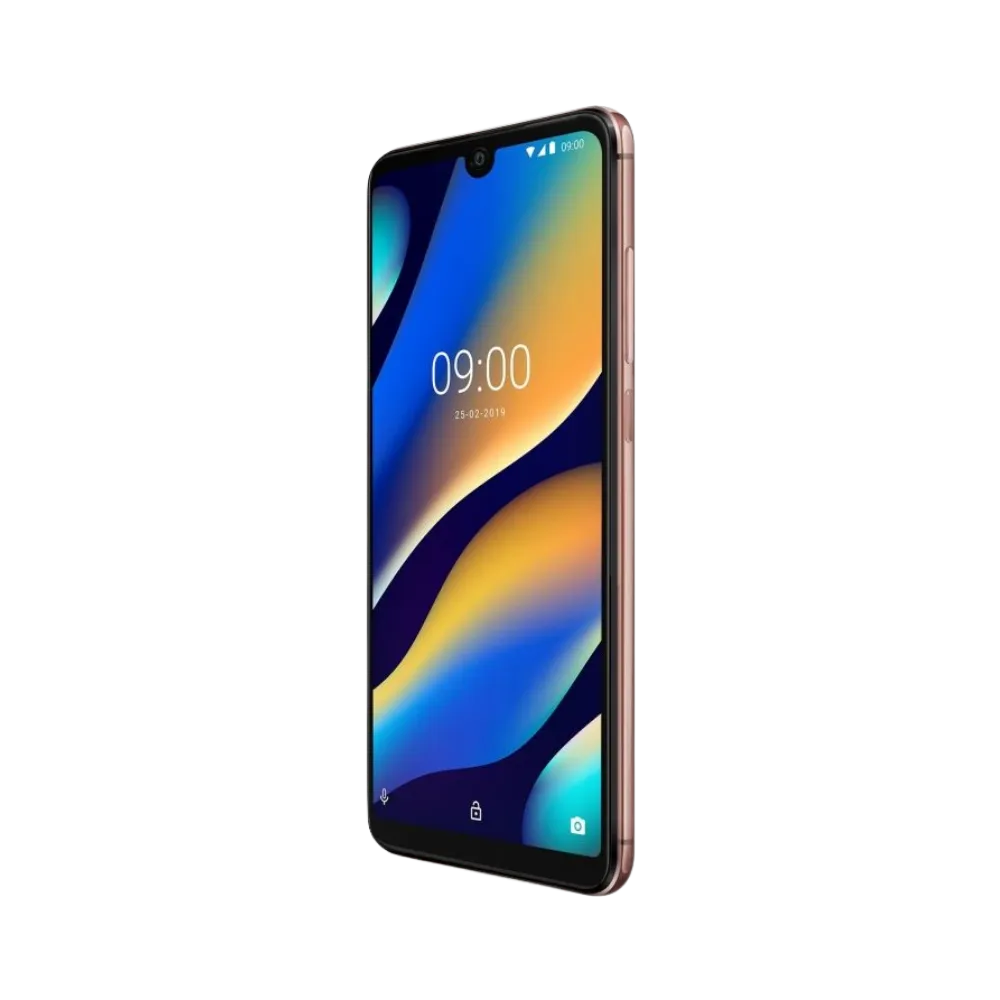 Vue avant du Wiko View 3 Lite doré, remplacement écran original et diagnostic gratuit chez iTelier Lyon, réparation express avec garantie un an.