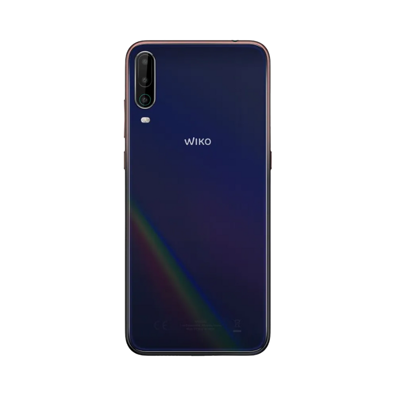 Vue arrière du Wiko View 4 violet, réparation batterie ou coque arrière chez iTelier Lyon, service en boutique ou par correspondance avec pièces garanties.
