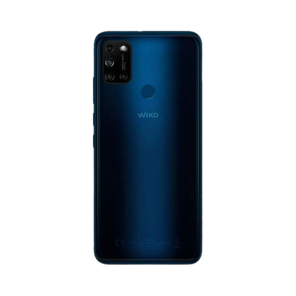 Vue arrière du Wiko View 5 bleu foncé, réparation batterie ou coque arrière avec iTelier Lyon, service en boutique ou par correspondance, pièces garanties.